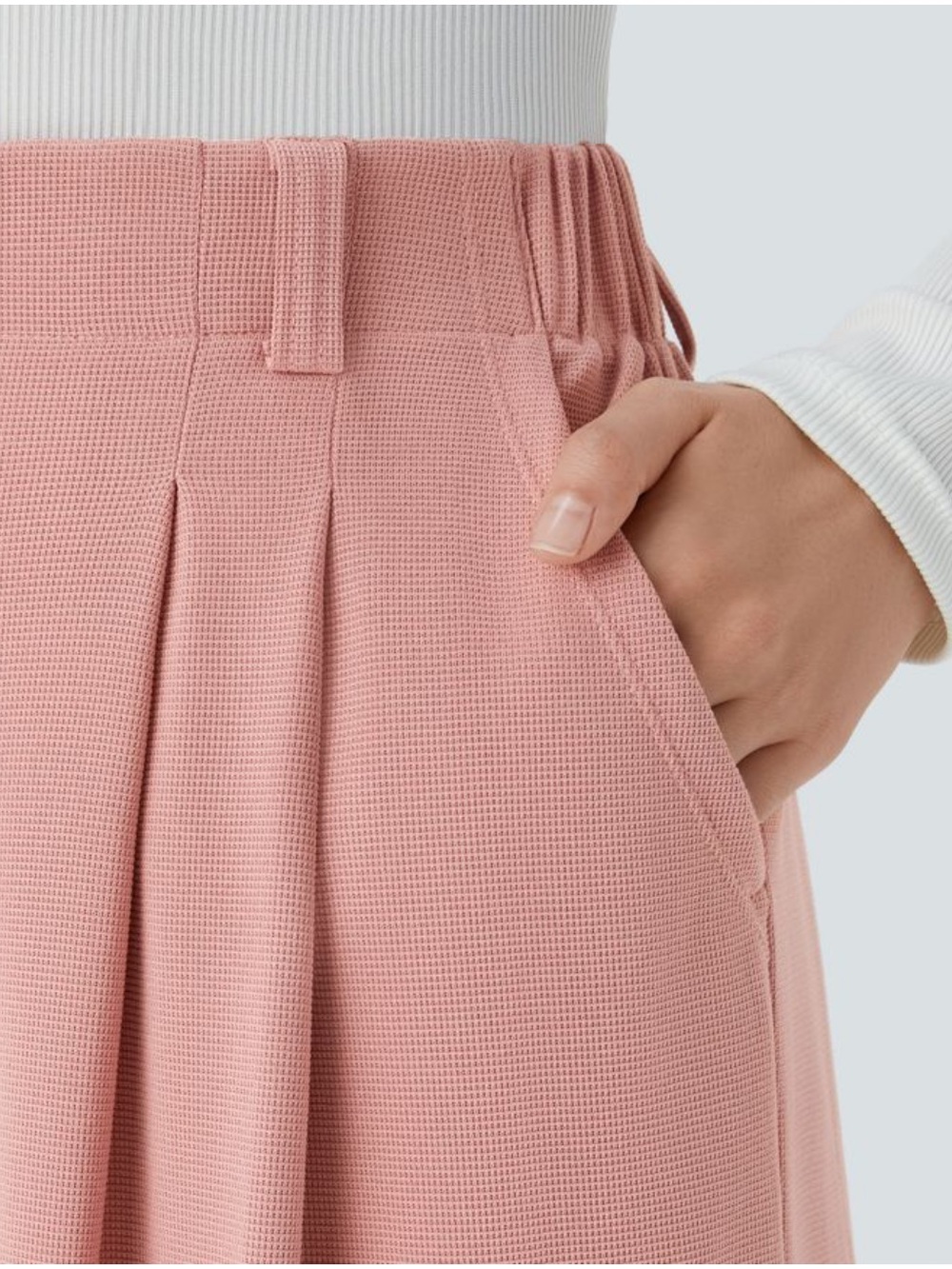 Halara Flex™ High Waisted Pocket
Wide Leg Waffle Work Pants Rise Tan Size SP - Picture 5 of 16